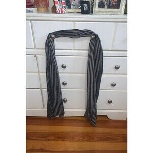 J crew black and white striped scarf